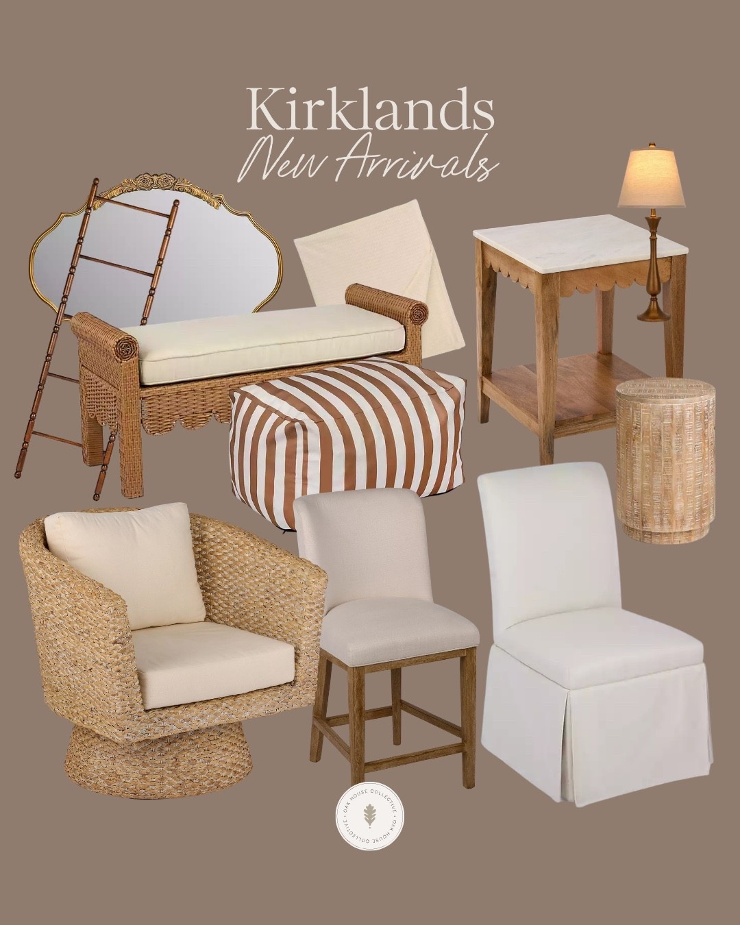 Kirklands, home, furniture, style, decor, chic, chair, mirror, lamp, bench, seating, striped, neutral

#LTKHome #LTKdayinmylife #LTKmomlife