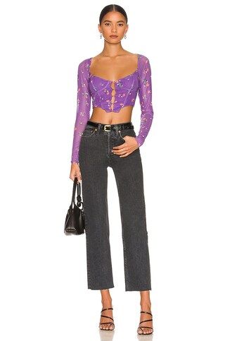 AFRM Grecian Top in Violet Bouquet from Revolve.com | Revolve Clothing (Global)