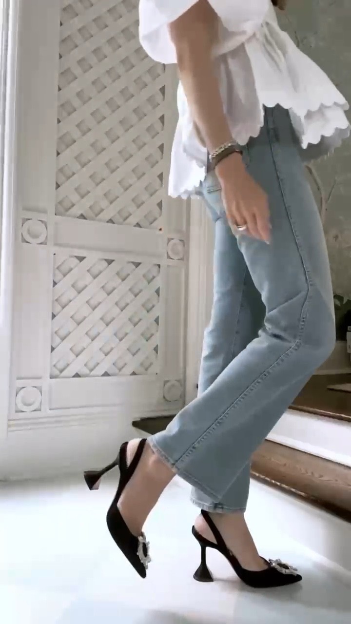 This Target scalloped top is such a good closet staple! Runs large, I got an XXS. Comes in black too! Also can you spot the difference between the real and lookalikes of my shoes? They are identical in person!

#LTKstyletip #LTKshoecrush #LTKunder50