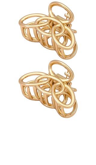 Keep It Simple Claw Clip in Gold | Revolve Clothing (Global)
