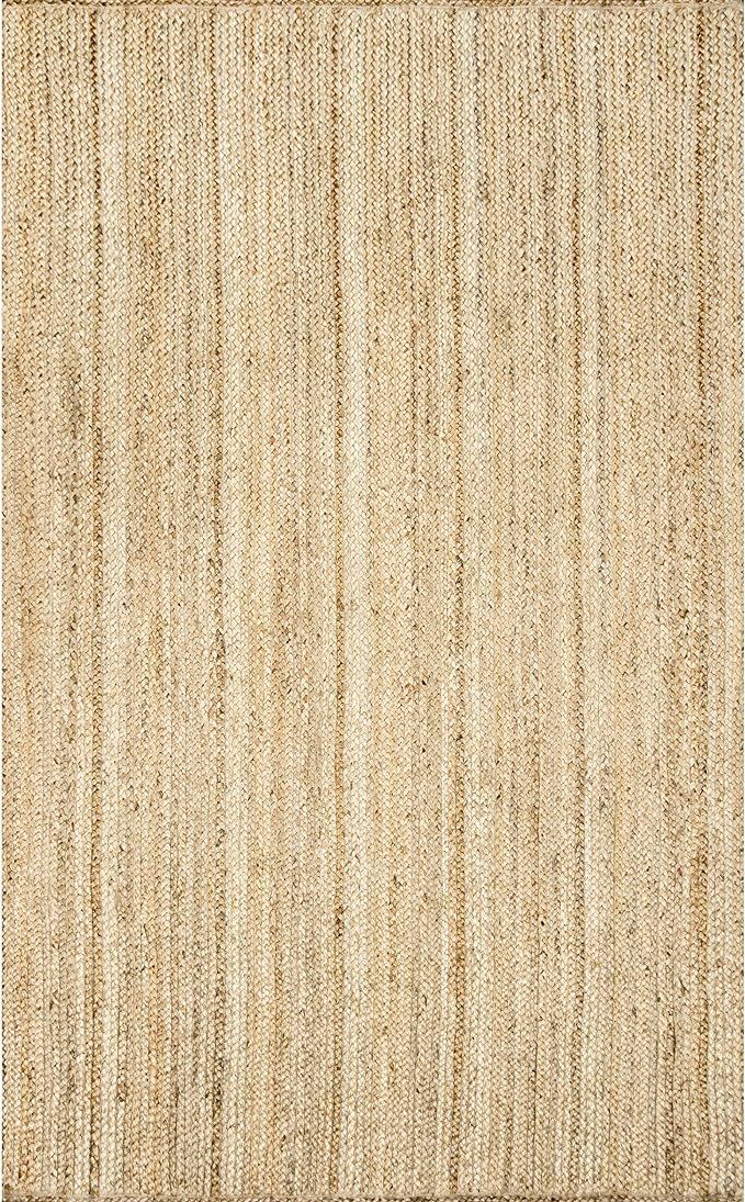 nuLOOM Rigo Hand Woven Farmhouse Jute Area Rug, 5' x 8', Natural | Amazon (US)