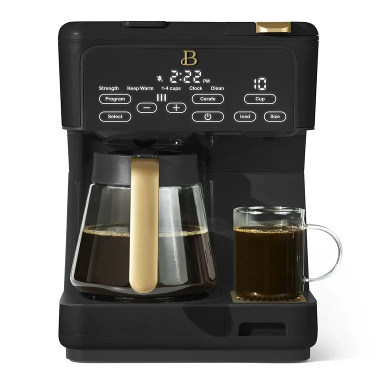 Beautiful Multi-Brew Coffee Maker, 12-Cup and Single-Serve Coffee Machine, Black Sesame by Drew B... | Walmart (US)