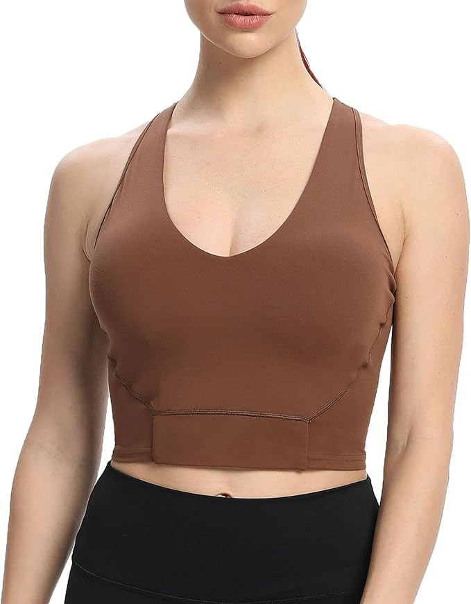 Aoxjox Workout Sports Bra for Women Fitness Running Gym Active Exercise Fitness Padded Bra Yoga C... | Amazon (US)