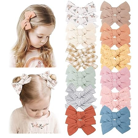 Niceye 24 PCS Baby Girls Hair Clips Set,Hair Bows Barrettes Handmade Accessories Alligator Clip f... | Amazon (US)