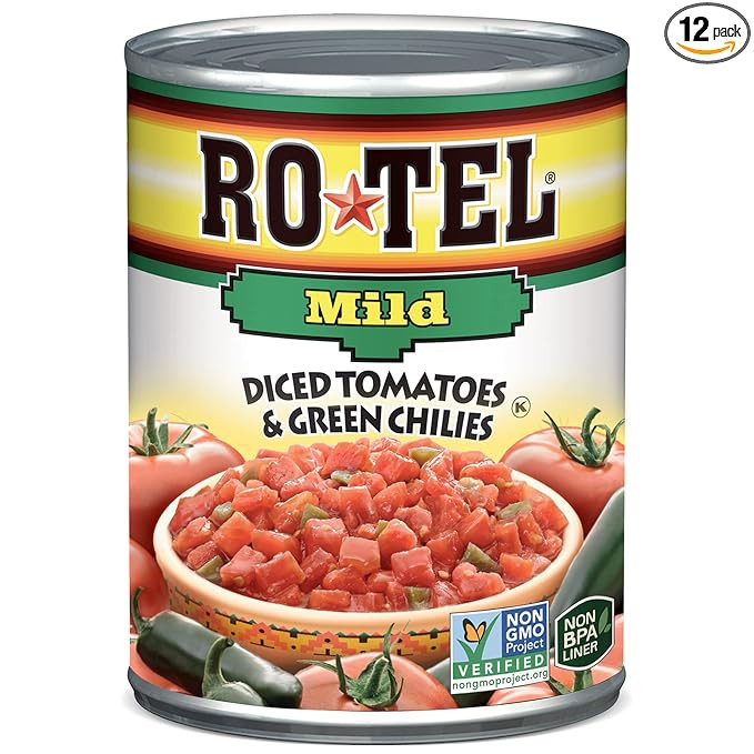ROTEL Mild Diced Tomatoes and Green Chilies, 10 oz. (Pack of 12) | Amazon (US)