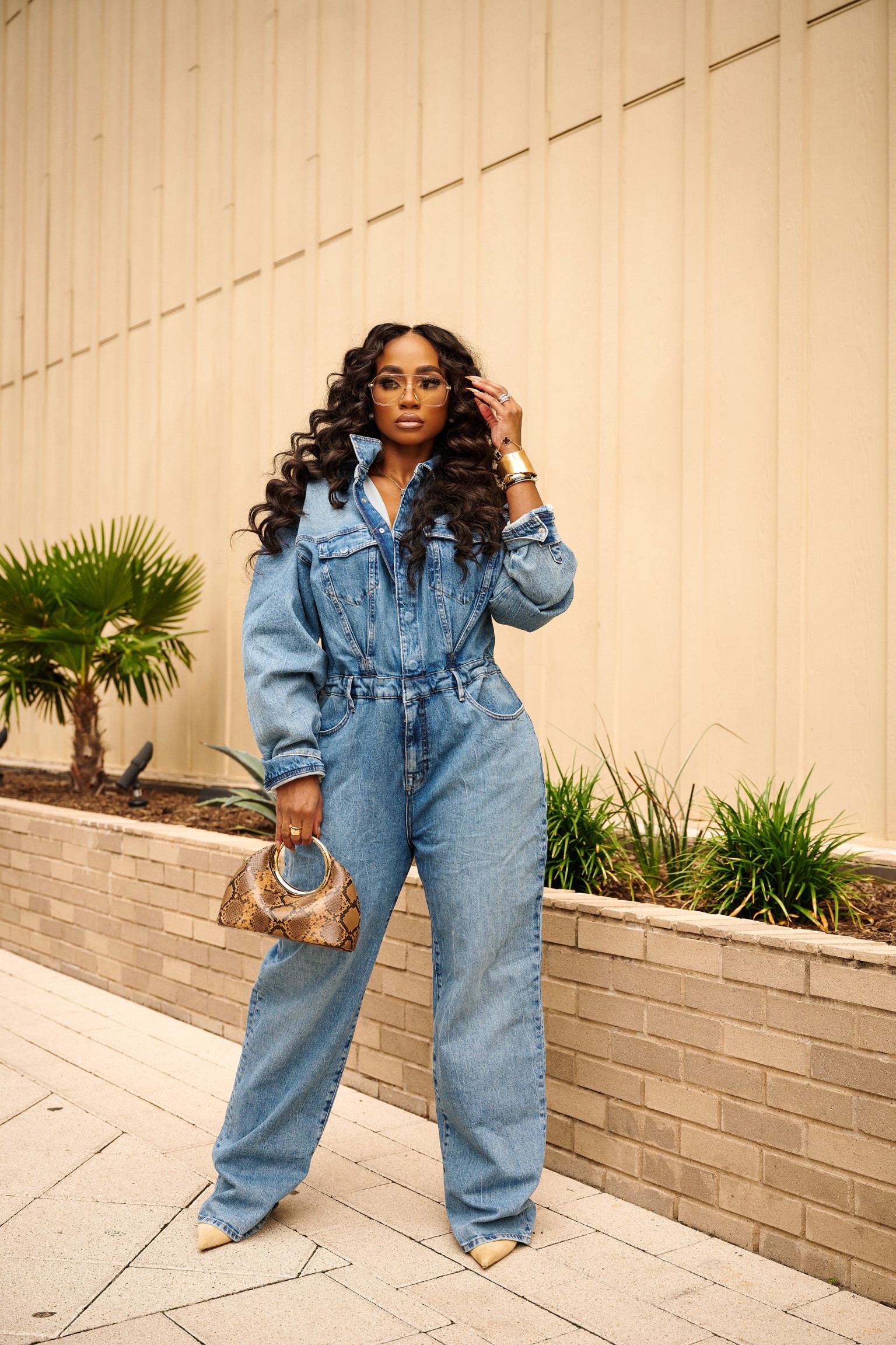 Denim jumpsuit outfit inspo! Less is more and the subtle details in the accessories tie the look together!

#LTKSeasonal #LTKStyleTip #LTKMidsize