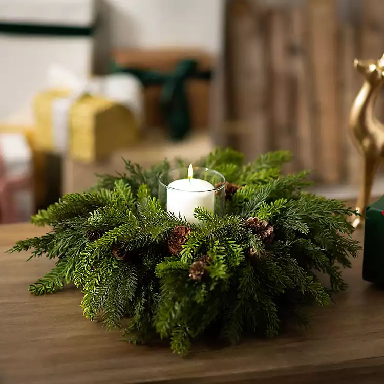 New! Real-Touch Norfolk Pinecone Candle Centerpiece | Kirkland's Home