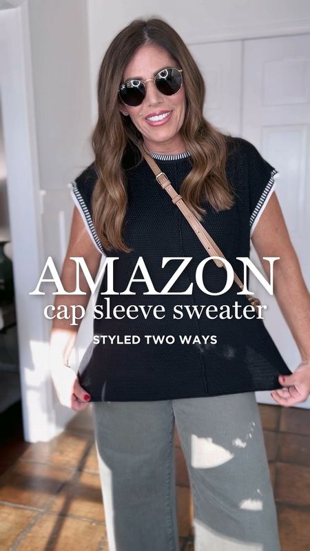 Amazon, cap sleeve sweater styled two ways for spring

Comes in several colors. I sized up to a large, but could have definitely done a medium as it is a relaxed fit. It’s currently on sale right now for $17. 

I’ve styled it with these wide leg sailor jeans from Target and wide leg jeans from Abercrombie, but it would also look great with straight leg jeans, white skinny jeans, shorts, and more!



#LTKsalealert #LTKstyletip #LTKover40