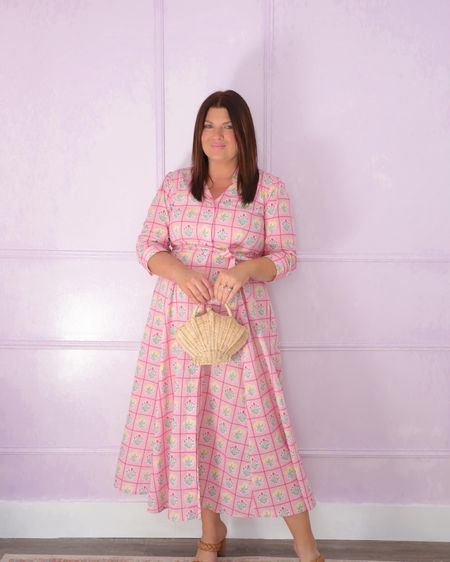 Wearing size large TTS
30A Mama 
Grand millenial - Floral dress Vacation dress southern - Beyond by Vera - shell bag - wicker bag - resort style 

#LTKMidsize #LTKTravel #LTKOver40