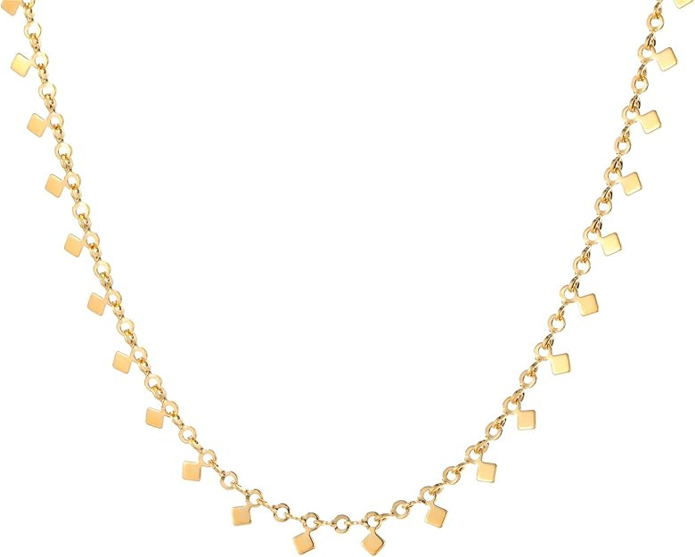 Gold Chain Necklace for Women 18K Gold Plated Dainty Star Cross Heart Cuabn Choker Chains Stainle... | Amazon (US)