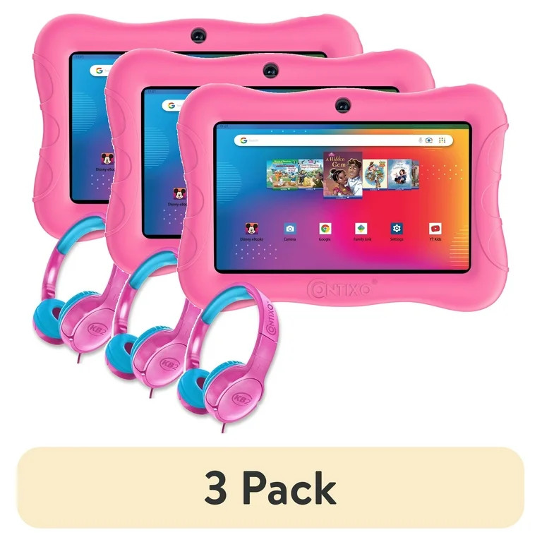 (3 pack) Contixo 7" Kids Tablet Bundle, 50 FREE Disney eBooks, Learning Android Tablet for kids 3... | Walmart (US)