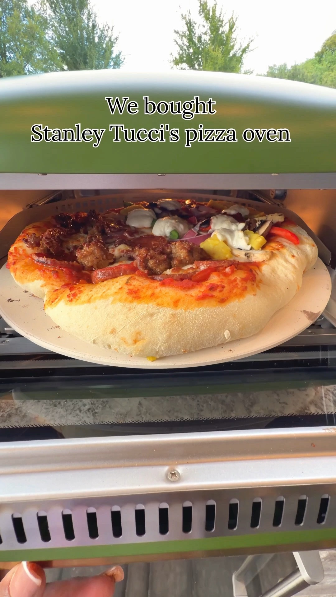 The Stanley Tucci pizza oven survived our very first family pizza night.

We are beginners so we did the beginner thing. We rolled the dough, cut it into three, piled on the toppings, and tried to slide everything onto the stone at once. It did not budge. We ended up placing each piece by hand, my daughter accidentally invented a calzone, and by the third pie we finally had the technique. And here is the honest part. Every crust came out crisp on the edges and perfectly done on the bottom, the stone rotates so nothing cooks unevenly, and the whole thing took about two minutes a pie. Easy, efficient, and completely family approved. This just became our Saturday football tradition. Thank you @williamssonoma and @stanleytucci for the new weekend ritual.

Save this for your first pizza night and send it to the person who always burns the crust.

With love and a little flour, Jeannie

#StanleyTucci #WilliamsSonoma #GreenPan #PizzaNight #HomemadePizza

#LTKfoodie #LTKHome #LTKdayinmylife