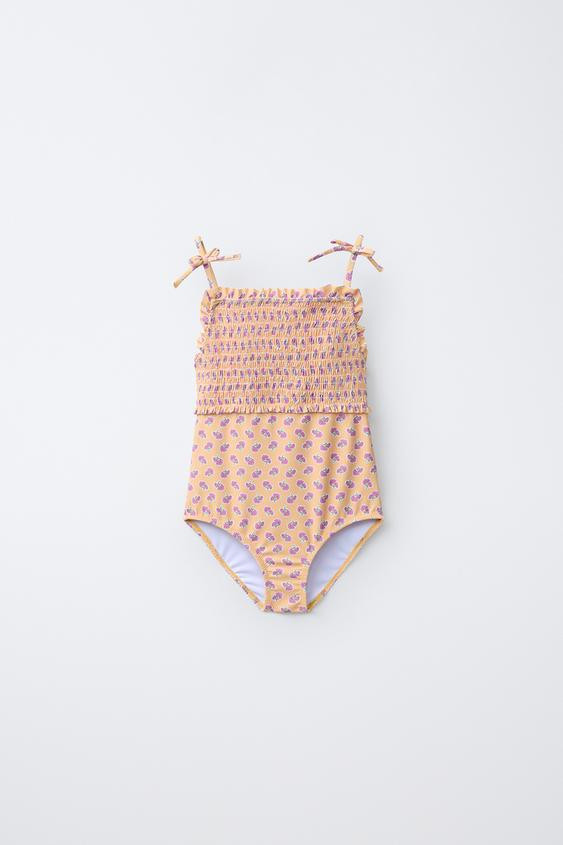 6-14 YEARS / SMOCKED FLORAL SWIMSUIT | Zara US