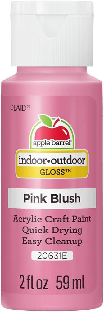 Apple Barrel Gloss Acrylic Paint in Assorted Colors (2-Ounce), 20631 Pink Blush | Amazon (US)