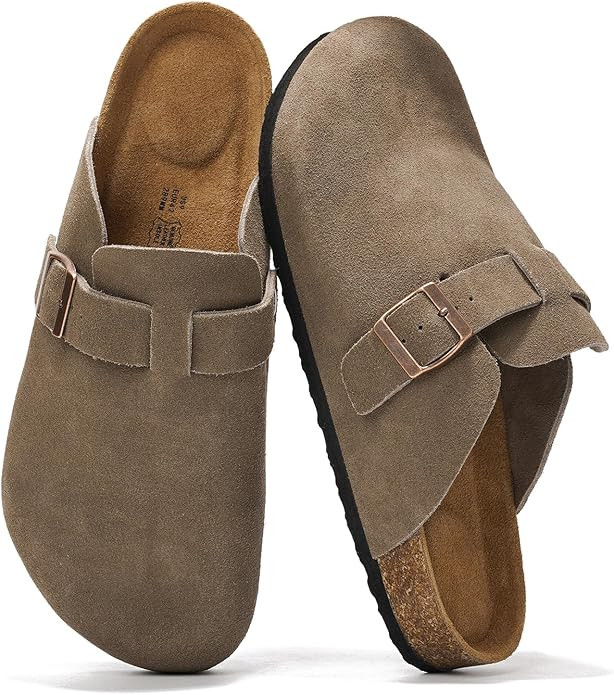 Project Cloud Mens Clogs - Full Grain Genuine Leather Memory Foam Clogs for Men Arch Support Cork... | Amazon (US)