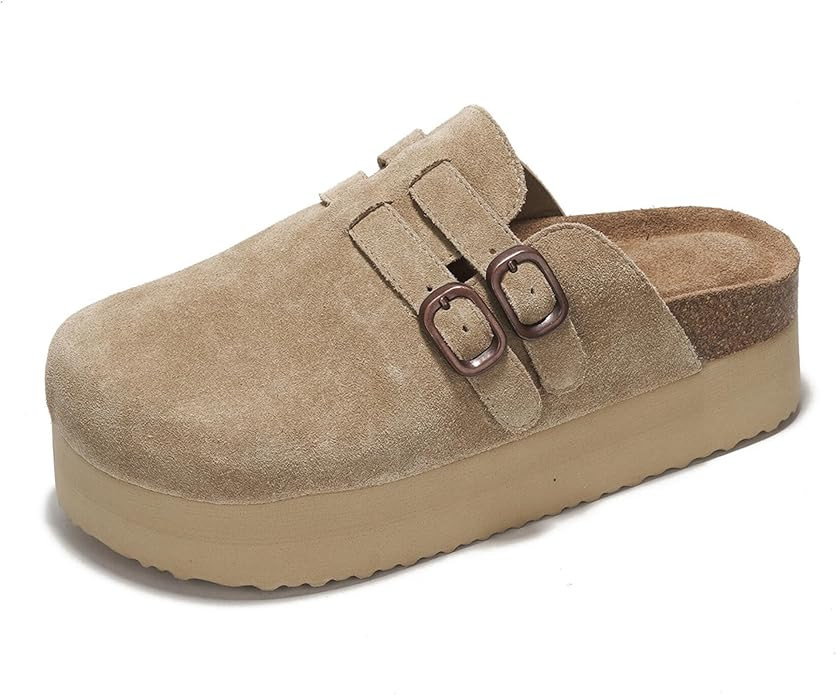 Project Cloud 100% Genuine Leather Clogs for Women - Wedge Womens Clogs Platform Sandals with Mem... | Amazon (US)