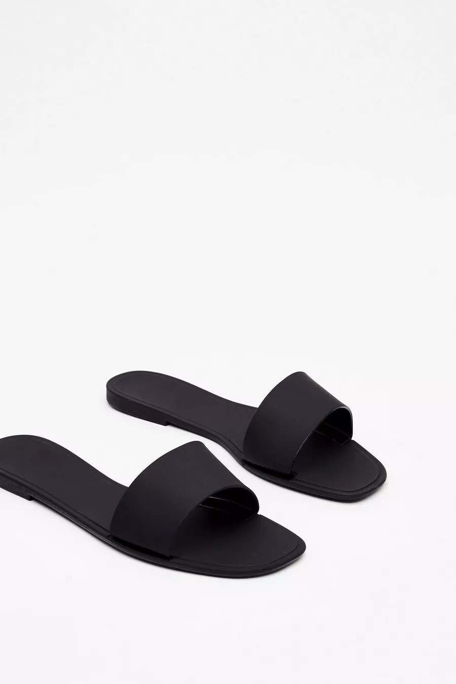 Faux Leather Square Toe Sliders | Nasty Gal UK (+IE)