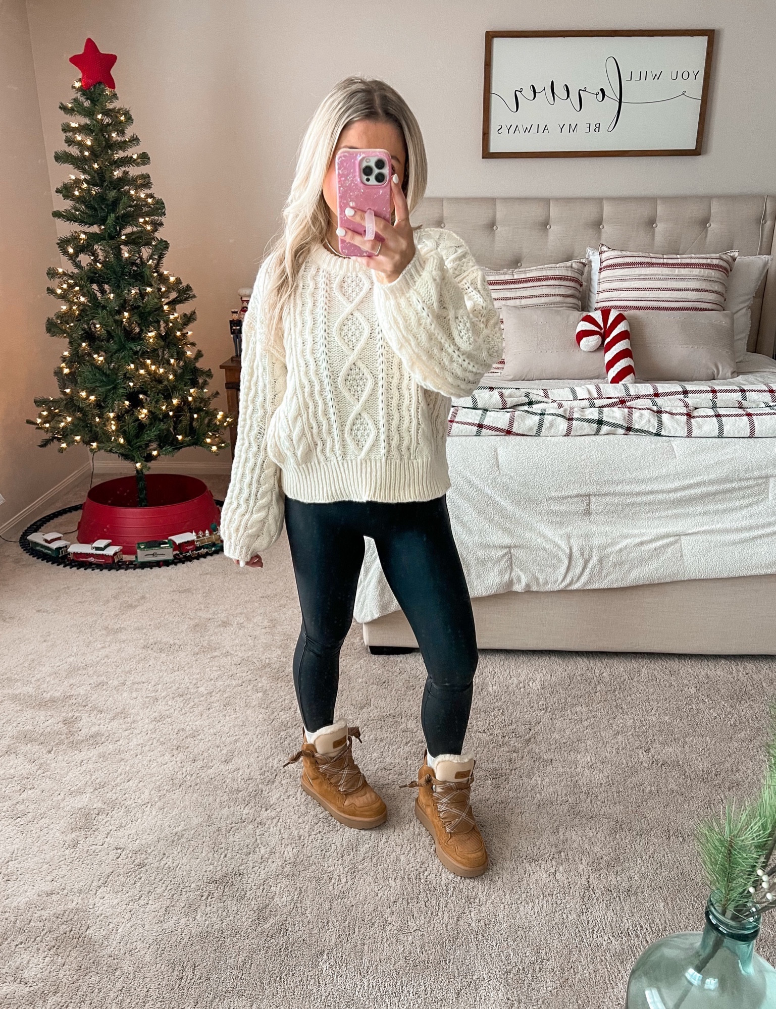 Winter outfit inspo
Sweater small 
Spanx leggings small petite
Ugg boots tts
Free people dupe

#LTKshoecrush #LTKstyletip #LTKfindsunder100