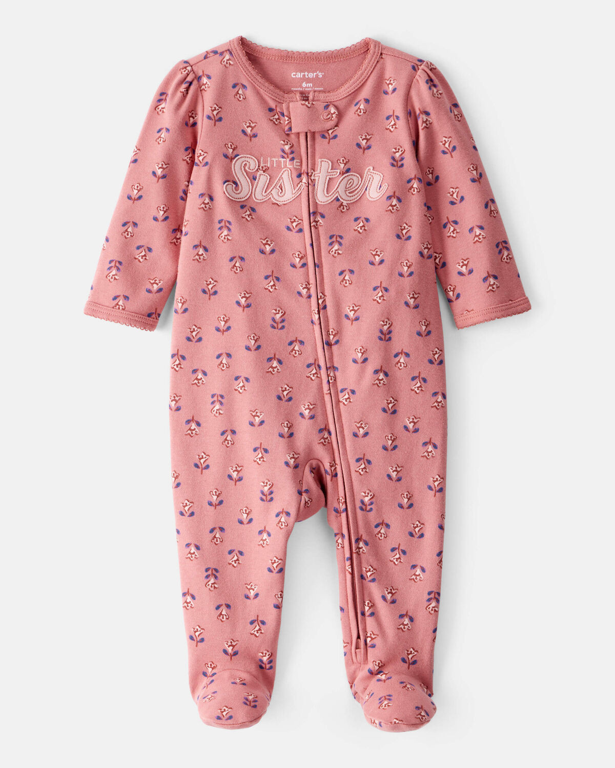Baby Little Sister 2-Way Zip Cotton Sleep & Play Pajamas | Carter's Inc