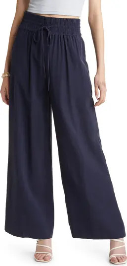 Open Edit Drawstring Wide Leg Pants | Nordstrom | Nordstrom