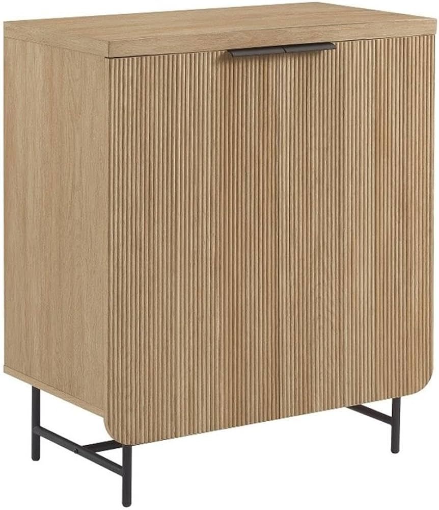 Walker Edison Lowen Contemporary Fluted-Door Accent Cabinet 32 Inch Coastal Oak | Amazon (US)