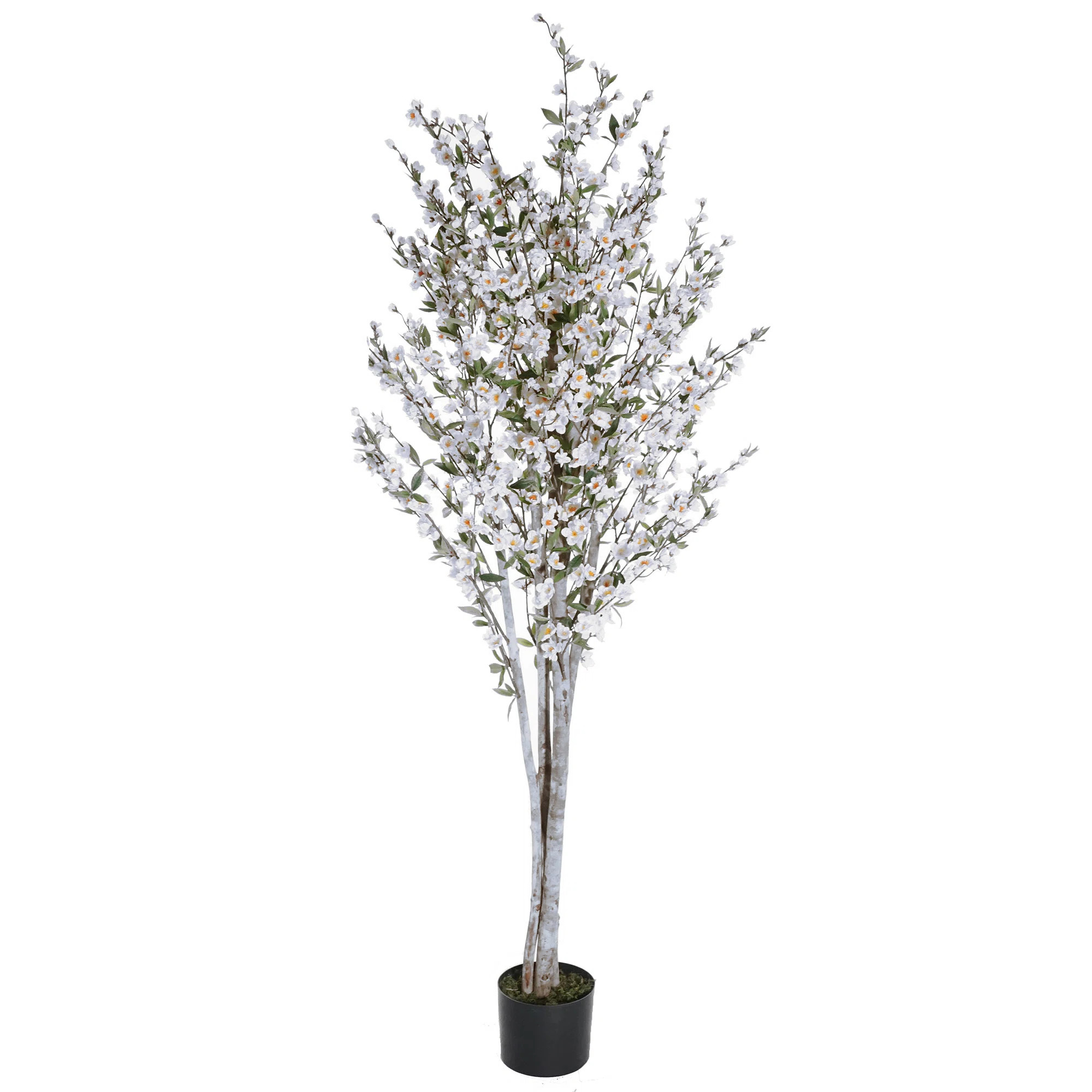 Cherry Blossom Silk Flowering Tree in Pot | Wayfair North America