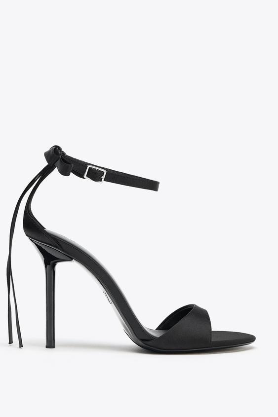 BOW ANKLE STRAP SANDALS | Zara UK