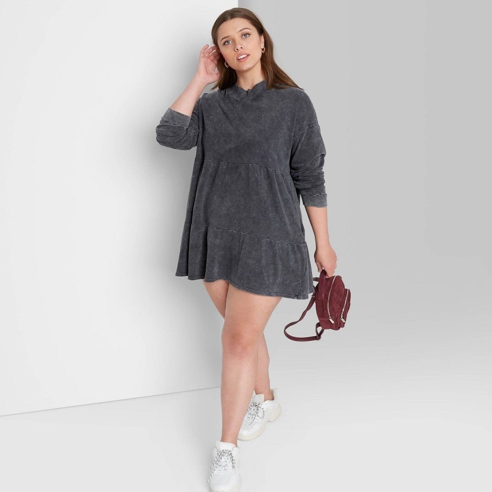 Women's Plus Size Long Sleeve Sweatshirt Dress - Wild Fable™ | Target