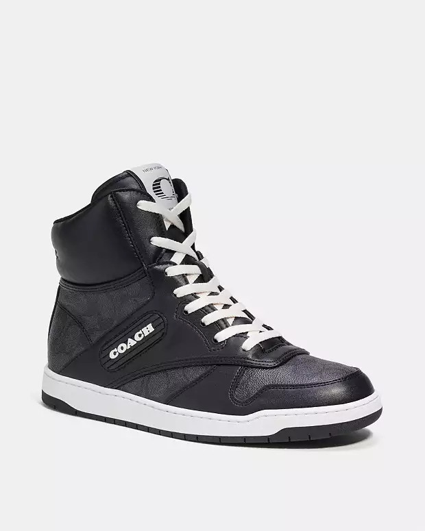 C202 High Top Sneaker In Signature Canvas | Coach (US)
