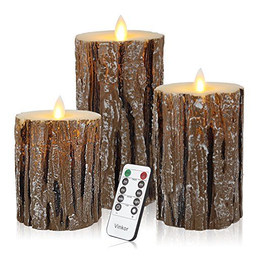 Vinkor Flameless Candles Flickering Candles Decorative Battery Flameless Candle Classic Real Wax Pil | Amazon (US)