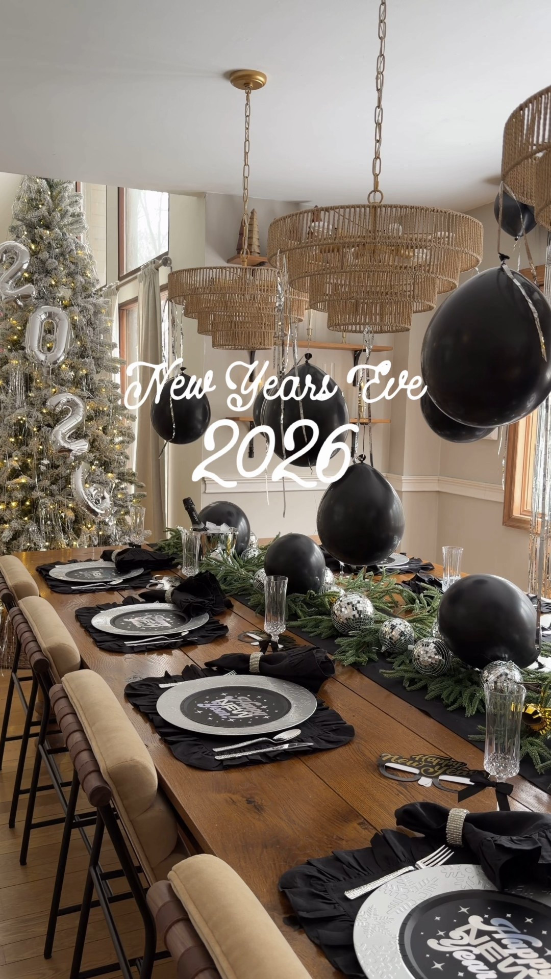 Ring in the New Year around a table that feels just as special as the moment ✨🖤

This New Year’s Eve tablescape is all about timeless details, and these ruffled placemats, napkins, and extra-long table runner from @solinohome set the tone beautifully. My table is 11 feet long, and it’s always been a challenge to find a runner that truly fits — Solino Home makes it easy with stunning linens designed in longer lengths.

Elegant, effortless, and made for gathering as the clock strikes midnight 🤍🥂

#LTKSeasonal #LTKHoliday #LTKHome