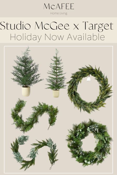 Studio McGee Target, holiday greenery, wreath, garland, Christmas tree, Christmas, Target decor, home decor 

#LTKhome #LTKHoliday #LTKunder50