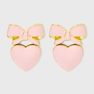 SUGARFIX by BaubleBar Heart Tied Earrings - Pink | Target