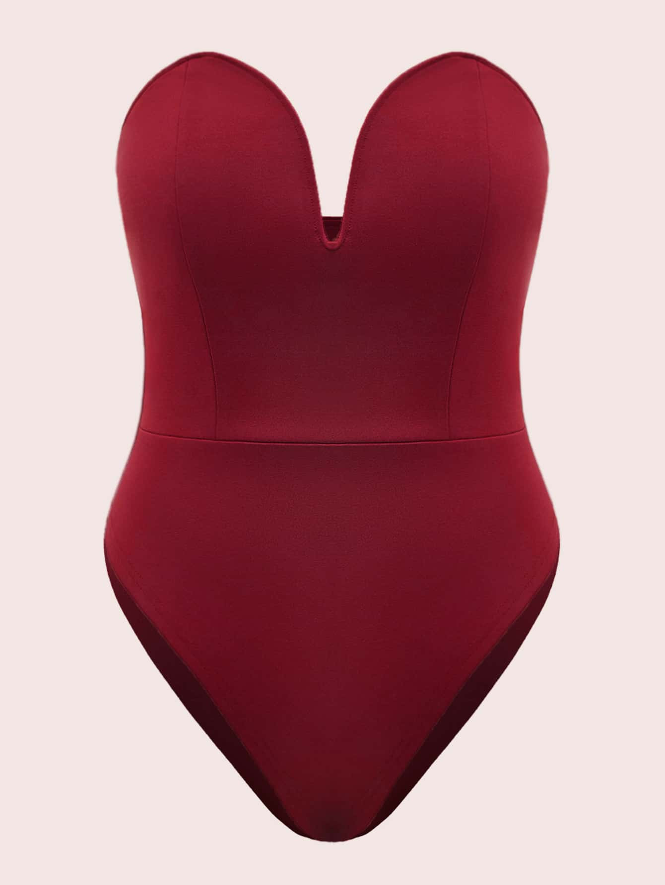 SHEIN BAE Plus V Wired Tube Bodysuit | SHEIN