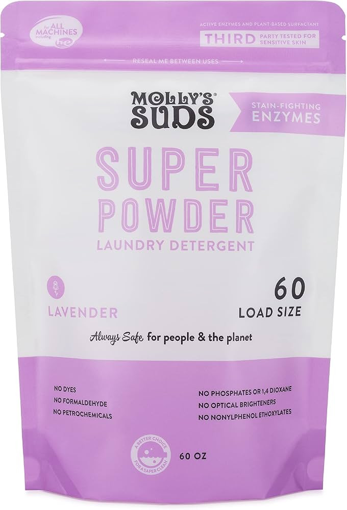 Molly's Suds Super Powder Detergent | Natural Extra Strength Laundry Soap, Stain Fighting | Sensi... | Amazon (US)