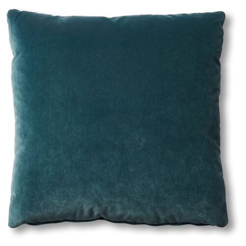 Hazel Pillow, Teal Velvet | One Kings Lane