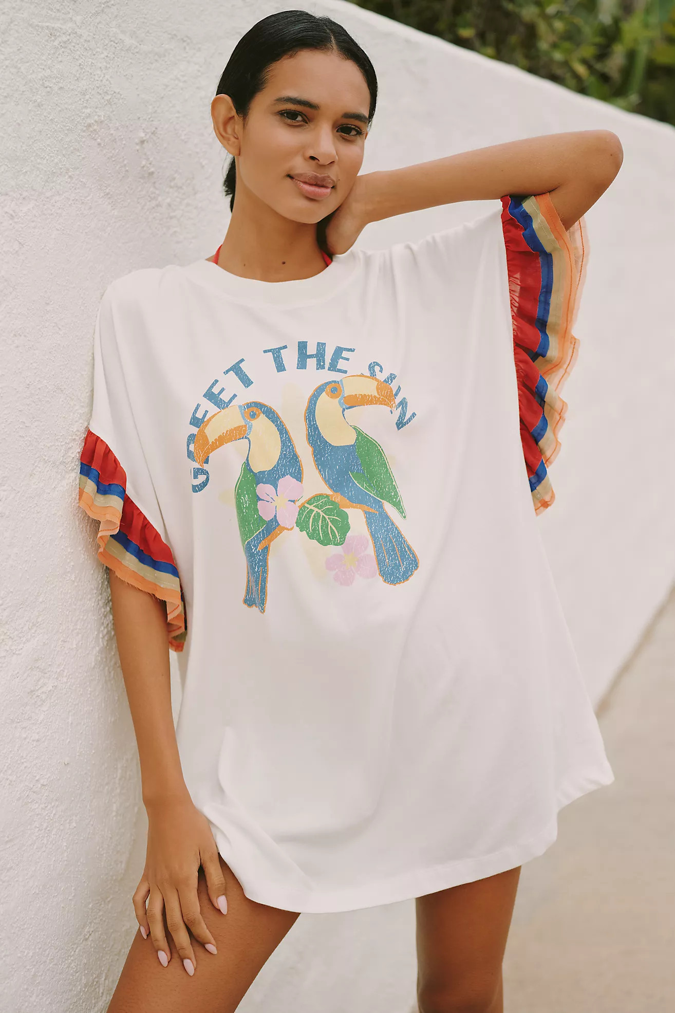 Celandine Rainbows in Rio Oversized T-Shirt Dress | Anthropologie (US)