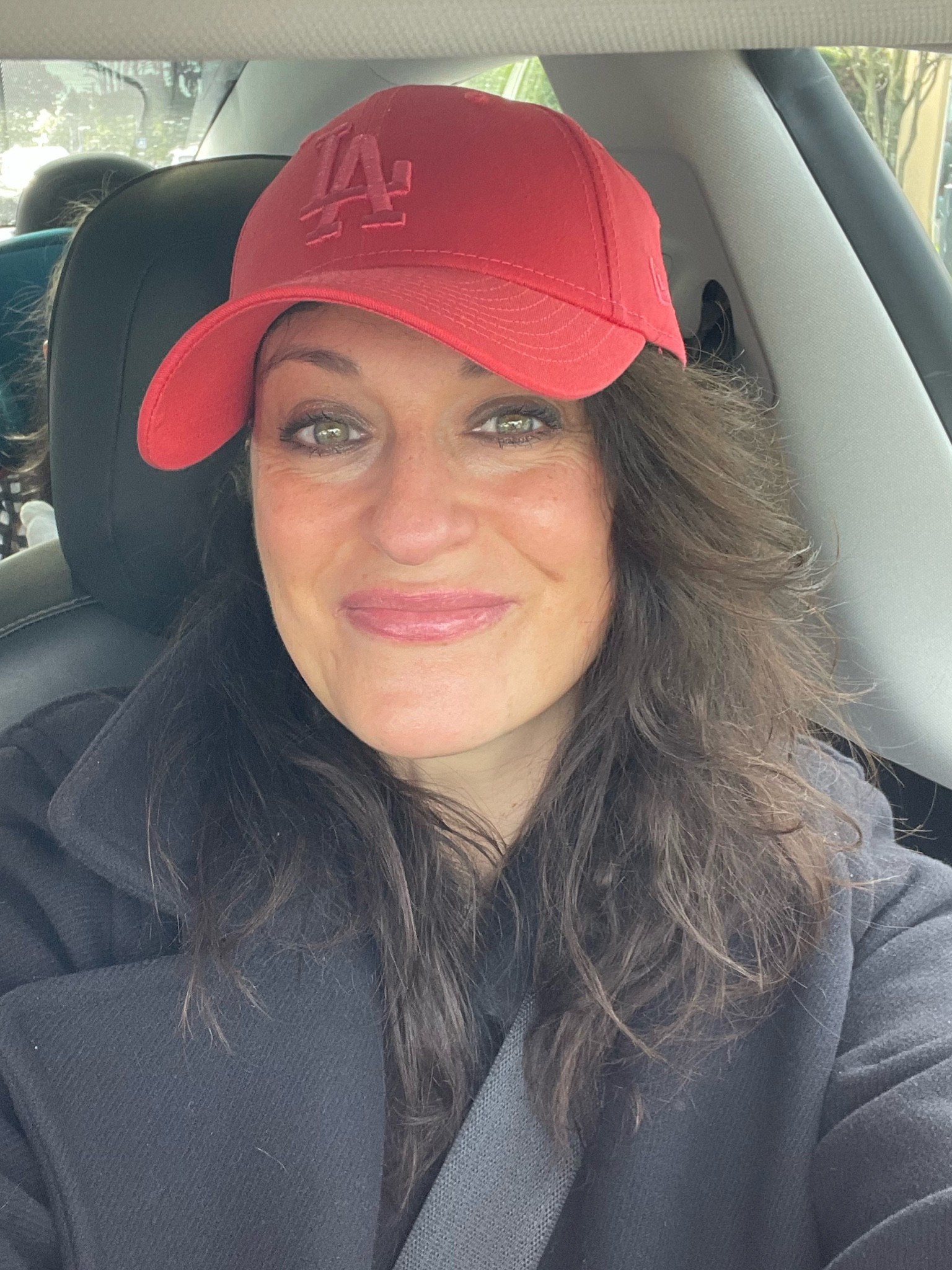 • Coral « Dodgers » baseball cap #newera (linked)
• Navy peacoat #pablo 

#LTKeurope #LTKmidsize #LTKover40