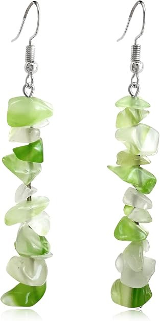 Unique Handmade Bohemian Crystal Quartz Earrings Colorful Natural Chakra Stone Dangle Drop Earrin... | Amazon (US)
