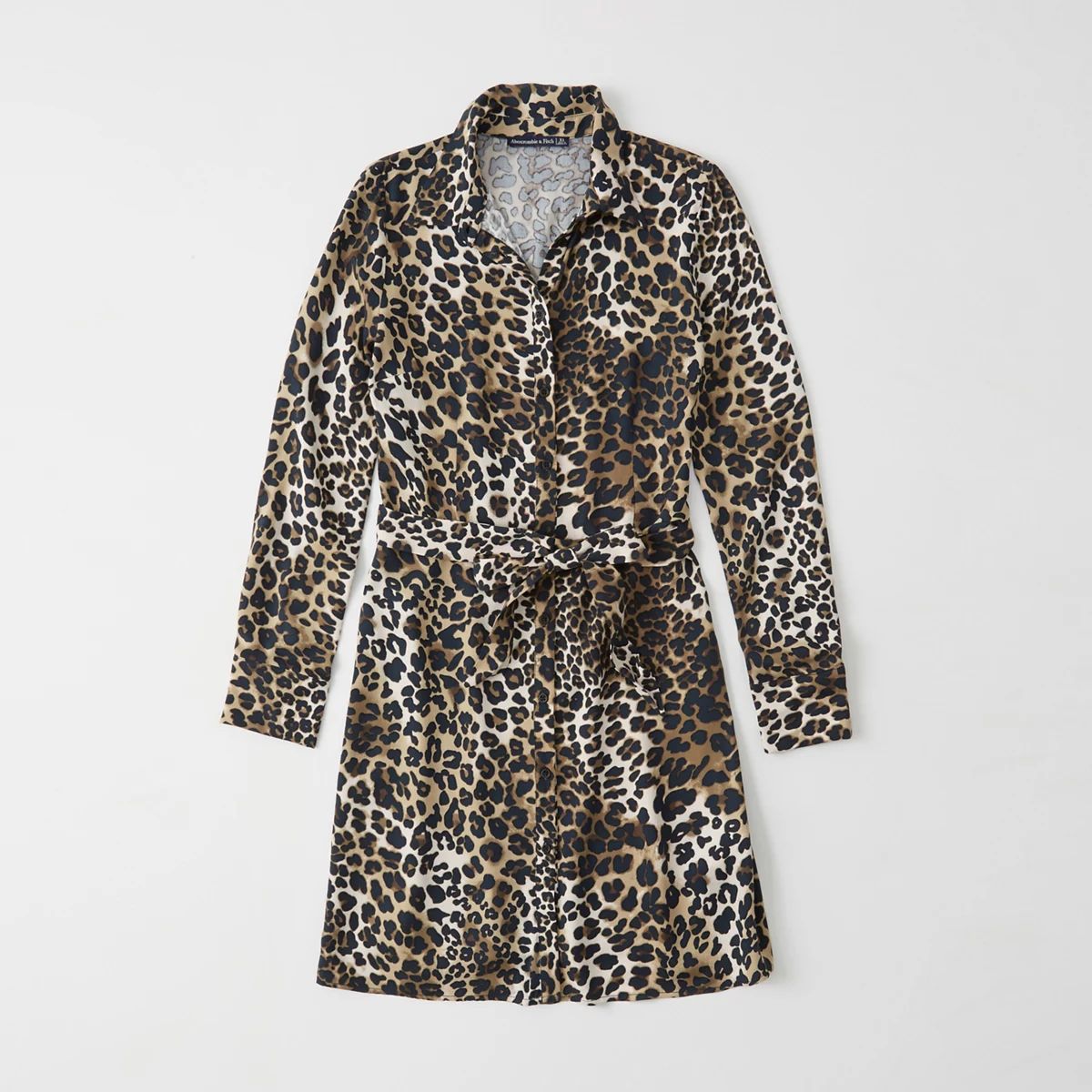 Leopard Print Shirt Dress | Abercrombie & Fitch US & UK