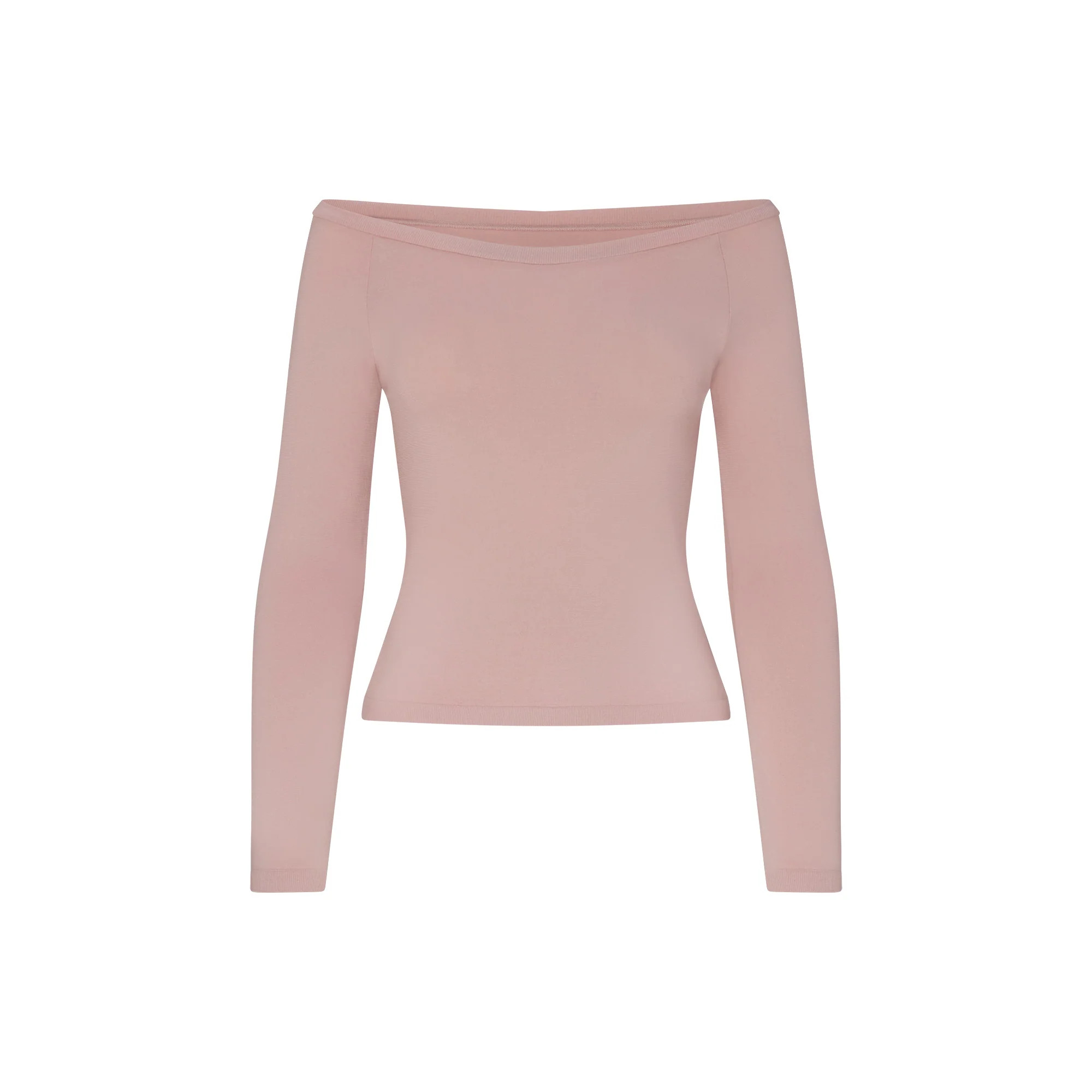 NikeSKIMS STRETCH KNIT LONG SLEEVE BOATNECK TOP | HIMALAYAN | SKIMS | SKIMS (US)