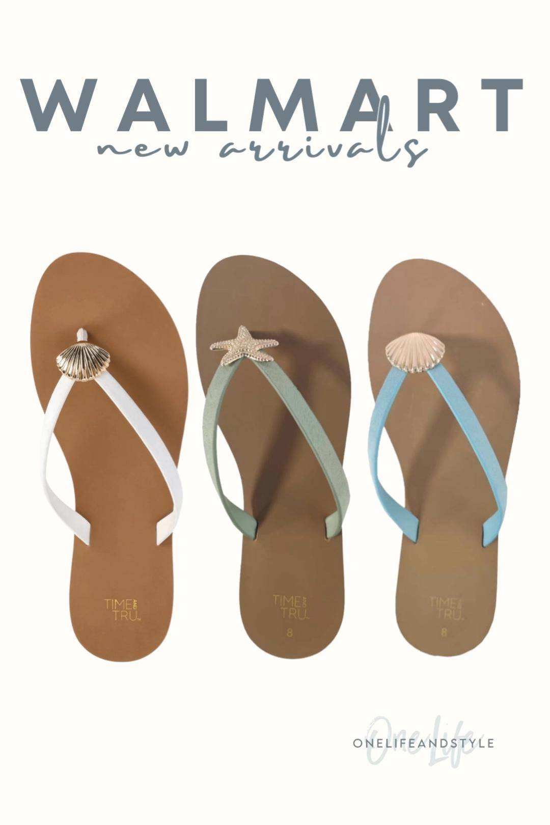 Walmart new arrivals - shell detail flip-flops. 

#LTKSeasonal