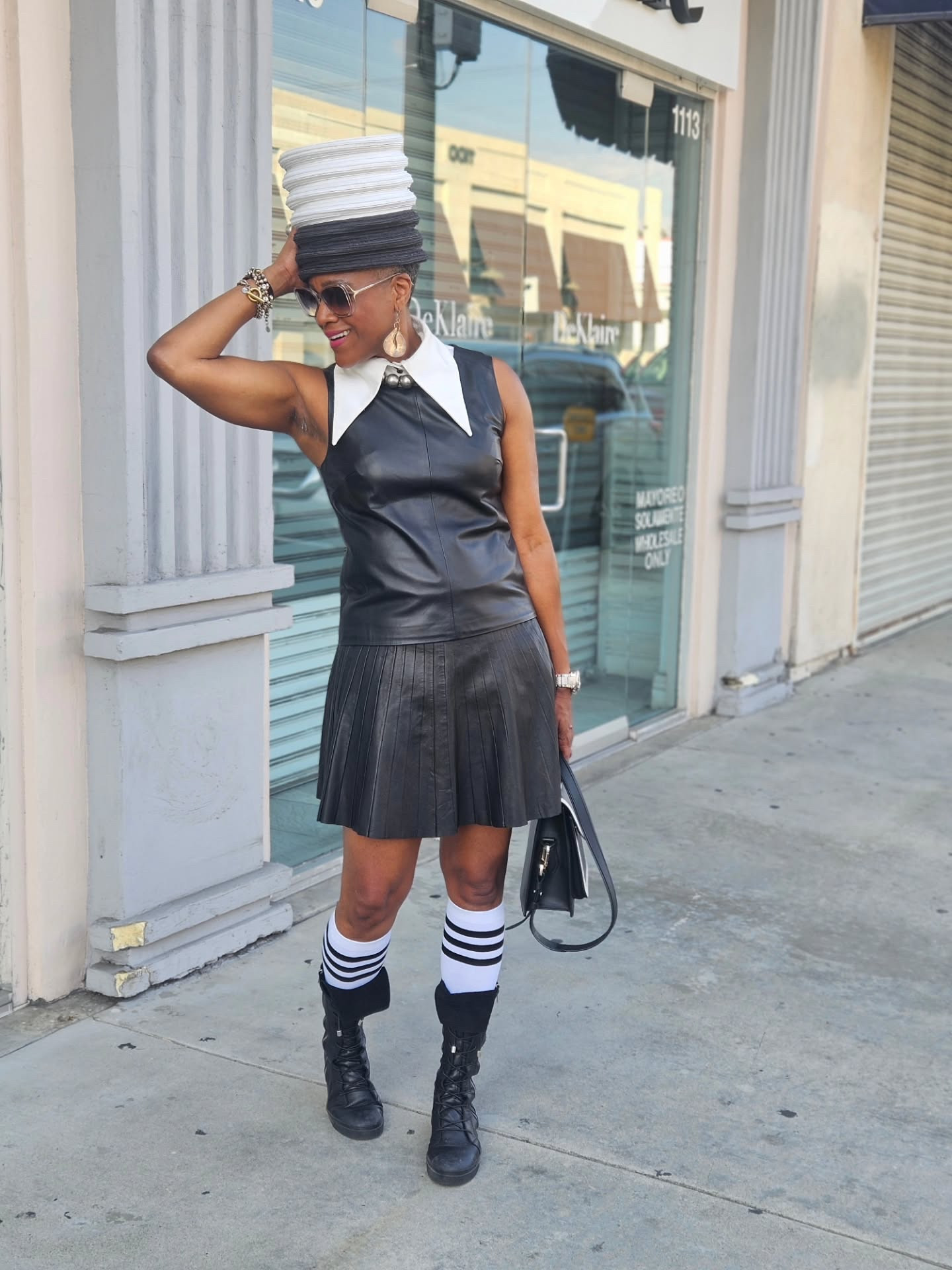 Old pics (September '25) that somehow never got posted. 

Story time: On this day I planned to stay home, practice my makeup skills, and put away laundry. The makeup session happened, and the laundry put away started.

Hubby came home in the afternoon and reminded me that I previously said we'd run by an event in support of a small brewery business we support.🙄 Time was short, and my Dad was coming over for dinner that had yet to be cooked.

Anywho, I pulled something together quickly (face was already done)..🙌🏾..and off we went.  We had a good time and would have stayed longer than sn hour had we not invited Dad over for dinner. 

As we were leaving, I was asked to take a picture. Okay, cool. I'm thinking it's a quick candid shot. Instead they take us back to a room with a photo study..and BAM!...I'm modeling product.😲😲 Let's go!

Stay ready‼️

Links to similar products on LTK and ShopMy...cuz most of this is old....except my hat, collar, and Marcella @marcellanyc Kearney boots (discount code MYSTYLEISMYBRAND006)