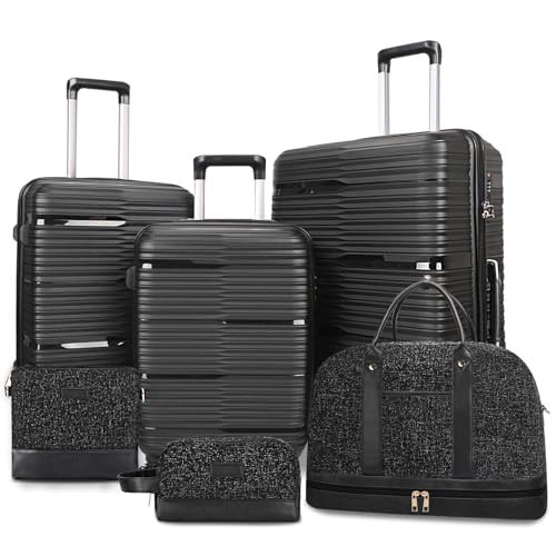 RUNCODE Luggage Sets 3 Pieces with Spinner Wheels Lightweight Hardshell Luggage Set of 3 with TSA Lock Suitcase Set with Carry on Weekender Duffle Bag for Travel | Amazon (US)