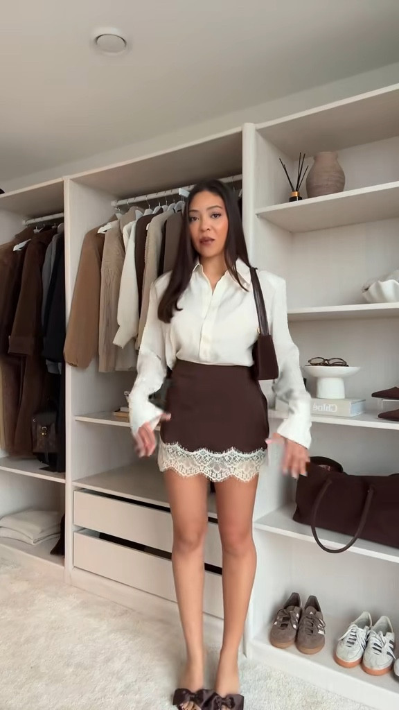 🏷️ autumn outfits, brown satin skirt, satin skirt, brown suede bag, brown sheer top, brown trousers , cream knit jumper outfit, green suede jacket

#LTKwinter #LTKuk #LTKautumn