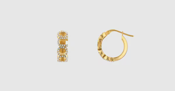 'GUCCI' letter hoop earrings | Gucci (US)