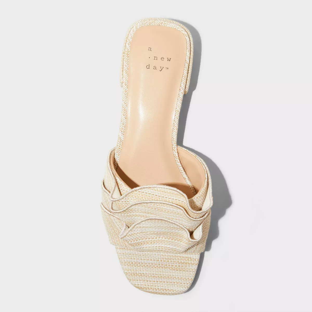 Women's Lyta Raffia Ruffle Sandals with Memory Foam Insole - A New Day™ | Target