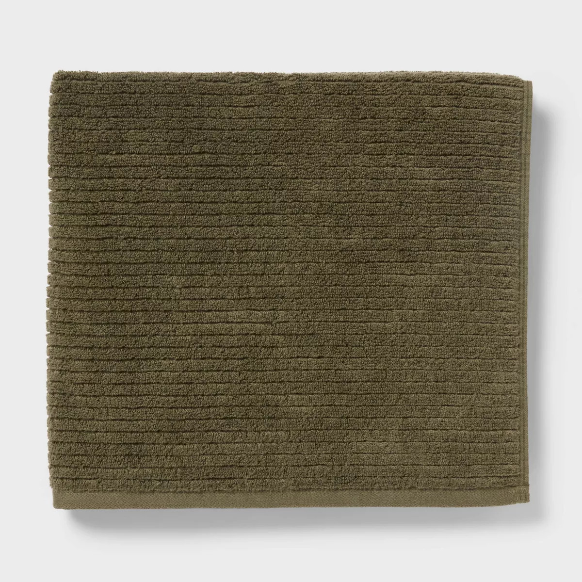 2pk Quick Dry Ribbed Bath Towel Set Dark Olive Green - Threshold™ | Target