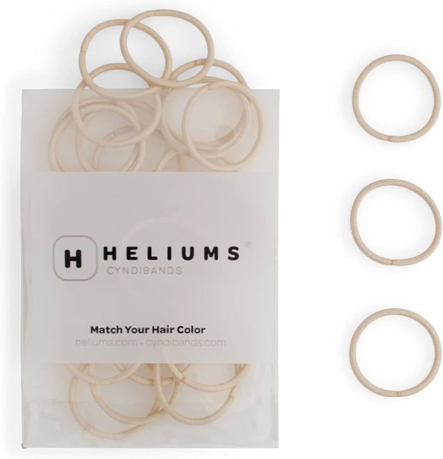 Heliums Small Hair Ties - Beige Blonde - 1 Inch Hair Bands, 2mm Hair Elastics For Thin Hair and K... | Amazon (US)