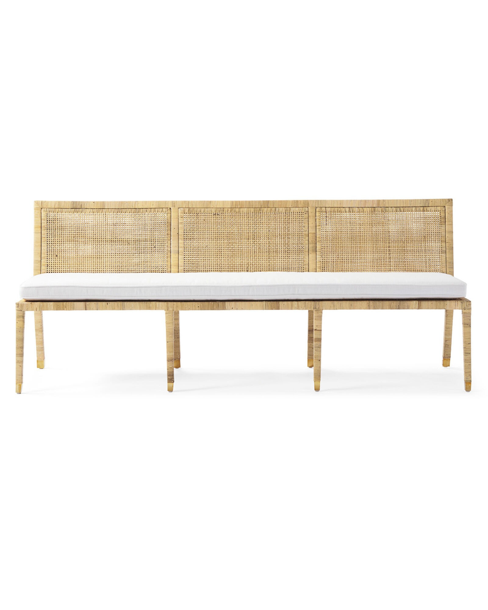 Balboa Rattan Bench - Natural | Serena and Lily